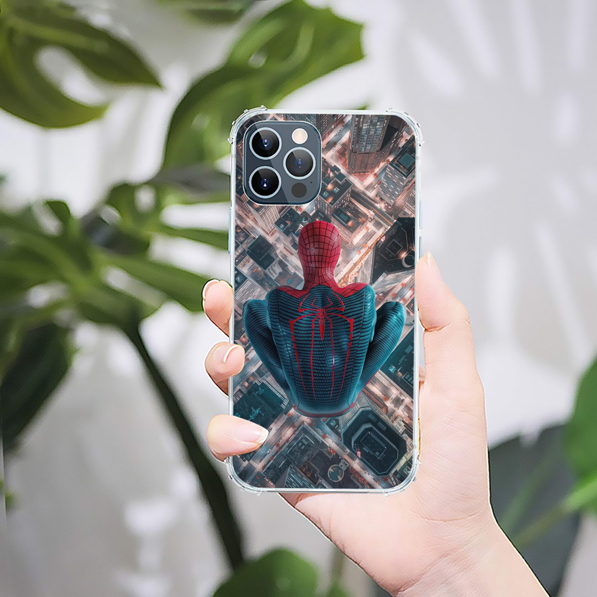 （画像用） Spider Man スパイダーマン 【iPhone 12シリーズ対応】透明スマホケース（クリアソフトケース）
